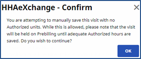 Confirm Zero Authorization Unit Entry